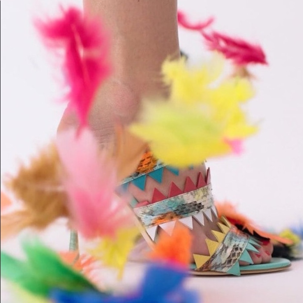 SOLD!!!Manolo Blahnik Aperge Snakeskin Heels 37.5 - Picture 5 of 6